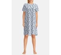 Nachthemd GÖTZBURG "Sligo", Damen, Gr. 48 (4XL), N-Gr, grün, Single Jersey, Obermaterial: 100% Baumwolle, bequem knielang, Rundhals, Kleider Nachthemd, Blumenmuster, Kurzarm, Rundhalsausschnitt, Baumw