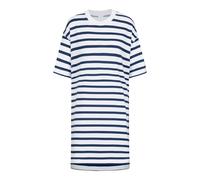 Mey Damen Nachthemd Breezy Stripes – gerippter Rundhalsausschnitt, kurzarm – Dunkelblau Größe S