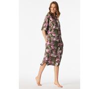 Nachthemd kurzarm Interlock Gummizug Palmen multicolor - Modern Nightwear 46