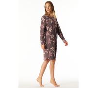 Nachthemd langarm Blumen mauve bedruckt - Comfort Nightwear 44