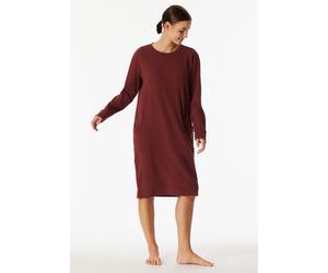 Nachthemd langarm Interlock wärmend burgund - Selected Premium Warming 36