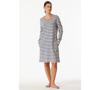 Schiesser Damen Nachthemd Langarm weiche Baumwolle Bigshirt mit Taschen - Nightwear