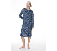Nachthemd langarm Serie Floral Paisley Polar Wind blau 42