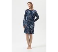 Nachthemd langarm Serie Nostalgia Deep Marine blau 46