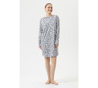 Nachthemd langarm Serie Soft Leo Deep Marine blau 44