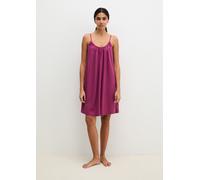 Nachthemd MARC O'POLO, Damen, Gr. S, N-Gr, himbeer pink, Jersey, Obermaterial: 64% Viskose, 36% Baumwolle, bequem kniefrei, Rundhals, Kleider Nachthemd, mit Spaghettiträgern (72689769-S) himbeer pink
