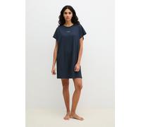 Nachthemd MARC O'POLO "Mix N Match Nightdress", Damen, Gr. M, N-Gr, schwarz navy, Jersey, Obermaterial: 100% Baumwolle, bequem kniefrei, Rundhals, Kleider Nachthemd, mit kurzem Arm und Rundhalsausschn
