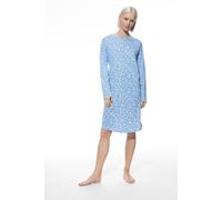 Nachthemd MEY "FLOWER MEADOW" Gr. 44, N-Gr, blau (blue silk) Damen Kleider (37061719-44) blue silk