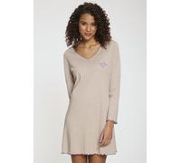 Nachthemd S.OLIVER Gr. 32/34, N-Gr, braun (nougat meliert) Damen Kleider (85531347-32) nougat meliert