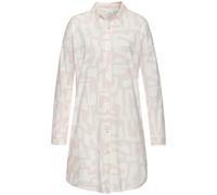 Nachthemd S.OLIVER, Damen, Gr. 44/46, N-Gr, rosa (rosa, weiß gemustert), Single Jersey, Obermaterial: 50% Baumwolle, 50% Viskose, modisch, lässig geschnitten ca. Mitte Oberschenkel, V-Ausschnitt, Lang