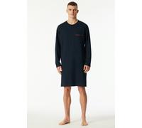 Schiesser Nachthemd Herren Rundhals Jersey-Baumwolle blau, 54 (XL)