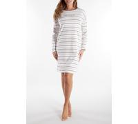 Nachthemd TOM TAILOR "Sitia", Damen, Gr. 42 (XL), N-Gr, lila (lila, mittel, ringel), Obermaterial: 95% Baumwolle, 5% Elasthan, Kleider Nachthemd (78690318-42) lila, mittel, ringel