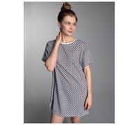 Nachthemd TRIGEMA "TRIGEMA Bigshirt mit Allover-Pinguin-Print", Damen, Gr. L-XL, US-Größen, weiß, 100% Baumwolle, Kleider Nachthemd (58665003-XL) weiß