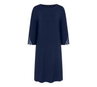 Nachthemd TRIUMPH "Amourette NDK LSL", Damen, Gr. 36, N-Gr, admiral, Single Jersey, Obermaterial: 94% Modal, 6% Elasthan, Kleider Nachthemd, seidig - weich mit Stretch (58769719-36) admiral