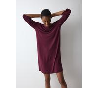 Nachthemd TRIUMPH "Amourette NDK LSL", Damen, Gr. 40, N-Gr, rot (claret), Single Jersey, Obermaterial: 94% Modal, 6% Elasthan, Kleider Nachthemd, seidig - weich mit Stretch (62040930-40) claret