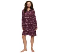 Nachthemd TRIUMPH "Boyfriend Fit NDW 02", Damen, Gr. 38, N-Gr, rot (rot, light combination), Single Jersey, 100% Viskose, kontrastfarbene Details, mehrfarbig, bequem knieumspielend, V-Ausschnitt, Klei