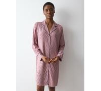 Nachthemd TRIUMPH "Boyfriend Fit NDW 03", Damen, Gr. 40, N-Gr, rosa (rot, light combination), Single Jersey, Obermaterial: 100% Viskose, bequem kniefrei, tiefer V-Ausschnitt, Kleider Nachthemd, bequem
