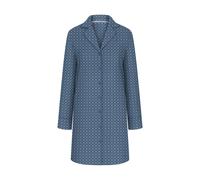 Nachthemd TRIUMPH "Boyfriend Fit NDW 03", Damen, Gr. 44, N-Gr, blau (sea blau light combination), Single Jersey, Obermaterial: 100% Viskose, bequem kniefrei, tiefer V-Ausschnitt, Kleider Nachthemd, be