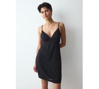 Nachthemd TRIUMPH "Comfort Allure NDK", Damen, Gr. 48, N-Gr, schwarz, Single Jersey, Obermaterial: 94% Modal, 6% Elasthan, Kleider Nachthemd, weich und pflegeleicht (14804803-48) schwarz