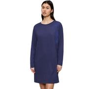 Nachthemd TRIUMPH "Endless Comfort NDK 01 LSL", Damen, Gr. 40, N-Gr, blau (blau, schwarz combination), Single Jersey, Obermaterial: 50% Baumwolle, 50% Modal, Kleider Nachthemd, weich und gemütlich (32