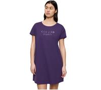 Nachthemd TRIUMPH "Nightdresses NDK X", Damen, Gr. 42, N-Gr, lila (royal lila), Jersey, Obermaterial: 100% Baumwolle, bequem kniefrei, Rundhals, Kleider Nachthemd, weich, atmungsaktiv, gerippter Rundh