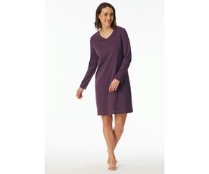 Nachthemd UNCOVER BY SCHIESSER "Uncover Nightwear", Damen, Gr. 36, N-Gr, blau (823, blau), Single Jersey, Obermaterial: 100% Baumwolle, bequem kniefrei, V-Ausschnitt, Kleider Nachthemd, Baumwolle, Sin