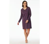 Nachthemd UNCOVER BY SCHIESSER "Uncover Nightwear", Damen, Gr. 44, N-Gr, blau (823, blau), Single Jersey, Obermaterial: 100% Baumwolle, bequem kniefrei, V-Ausschnitt, Kleider Nachthemd, Baumwolle, Sin