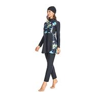 nadamuSun Muslim Swimsuits for Women Modest Islamic Arabic Swimwear Burkini Full Cover Bathing Suits(L, X20)