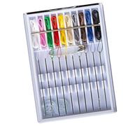 Nadelfaden-Set - Vorgefädelte Nadeln, Tragbare Nähbox, Zehn Farbfäden, Quilt-Reparaturwerkzeuge, Stickzubehör Für Anfänger, Kompaktes Stichzubehör, Praktisches Nähset Für Studentenwohnheime