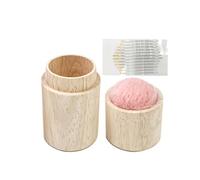 Nadelhalter aus Holz, tragbares Nähkasten-Werkzeug, DIY Handwerk Nadelkissen mit Deckel, Nadel-Aufbewahrungsbox für Quilten und Nadelarbeiten, Näh-Organizer mit robustem Holz-Design, Nadelhalter für