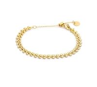 NADIR Armband Unisex Marlù 18BR196G Stahl mit Blättern PVD Gold, l, Legierter Stahl, 11 Stk