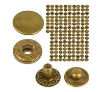 Näh-freie Druckknöpfe, Ø 10 mm, 20 Paare, in Bronze, Set ohne Werkzeug, Stoffclips für DIY, Druckknopf mit Ringfeder Verschluss, Reparatur Metall Knöpfe, Ersatz Knopf Nähzubehör, Ringfederdruckknopf