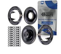 Näh-freie Druckknöpfe Set, Ø 12 mm aussen, 20 Paare, in Silber-Schwarz, aus Messing, Kit ohne Zange, Druckknopf für Bekleidung, Bastelarbeit, DIY Zackenring Druck Knopf, Reparatur Knöpfe Nähzubehör