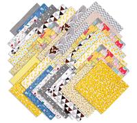 Nähen Patchwork Stoff, 70pcs 25x25cm Baumwolle Stoff Quadrat gedruckt Patchwork Multicolor Quilting Stoffe für DIY-Handwerk Baumwolltuch Stoffreste Paket