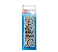 Nähfrei-Druckknöpfe "Color Snaps", rund 12,4mm, grau