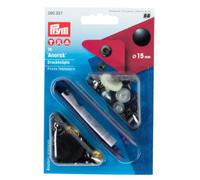 Nähfrei-Druckknopf Anorak, 15mm, schwarz