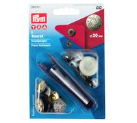 Nähfrei-Druckknopf Anorak, Dessin Excursion, 20mm, mattsilber