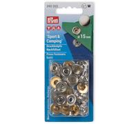 Prym Nähfrei-Nachfüllpackung für 390201 Druckknopf Sport & Camping Messing 15 mm silberfarbig