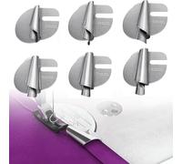 Nähfuß für Rollsäumer,6 STK Sewing Rolled Hemmer Foot Universal, Nähmaschinenfüße,Nähfuß für overlock-nähmaschinen,Rolled Hem Presser Foot,Sewing Machine Presser Foot 3-8mm für Home Industrial