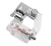 Nähfuß für Schrägband, verstellbarer Banddruckfuß von 5 mm bis 20 mm, lebhafte und Snap-on-Säume für Nähmaschinen Alfa Singer Brother Juki Lidl Elna und mehr