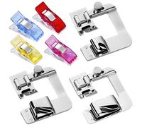 Nähfuß-Set für breite Rollsaumfüße in 3 Größen, 1,27 cm, 1,9 cm, 2,5 cm, für Nähmaschinen von Brother und Singer, Zubehör für andere Low Shank-Adapter Wide Rolled Hem Druck Fuß Presser Füße