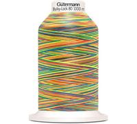 Nähgarn Gütermann Bulky-Lock 80 Multicolour, 1.000 m, 9893 rot/türkis/lila