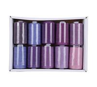 Nähgarn-Set, 10 Rollen, 300 Yards, Heim-Nähgarn für Kleidung, Stickerei, Kunsthandwerk, Dekoration, Blau, Lila, Rot, Grün (Lila)