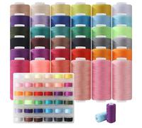 Nähgarn Set 366 Meter Nähmaschinengarn 36 Nähgarnfarben mit 36 Overlockgarn Spulen,Hochfester Polyesterfaden Nähgarn Für Nähmaschine Passend, Nähzubehör für alle Sewing Machine Overlock Nähmaschine