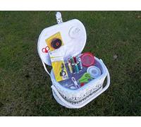 Nähkästchen mit Inhalt, Nähkorb incl. Nähset, Handarbeitskorb