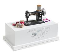 Nähkästchen Nähbox Nähkasten | Weiß lackiert | Holz