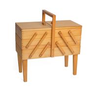 Nähkasten von Hobby Gift (Holz / aufklappbar / mit 3 Ebenen)