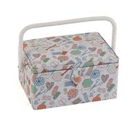 Nähkorb "Happy Nähzubehör" (26 x 19 x 14,5 cm)