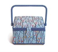 Prym 612081 Nähkorb, Baumwolle, hellblau, 230 x 230 x 140 mm