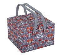 Nähkorb/Nähkästchen Pilze (Doppeldeckel / L / 25 x 25 x 17 cm)